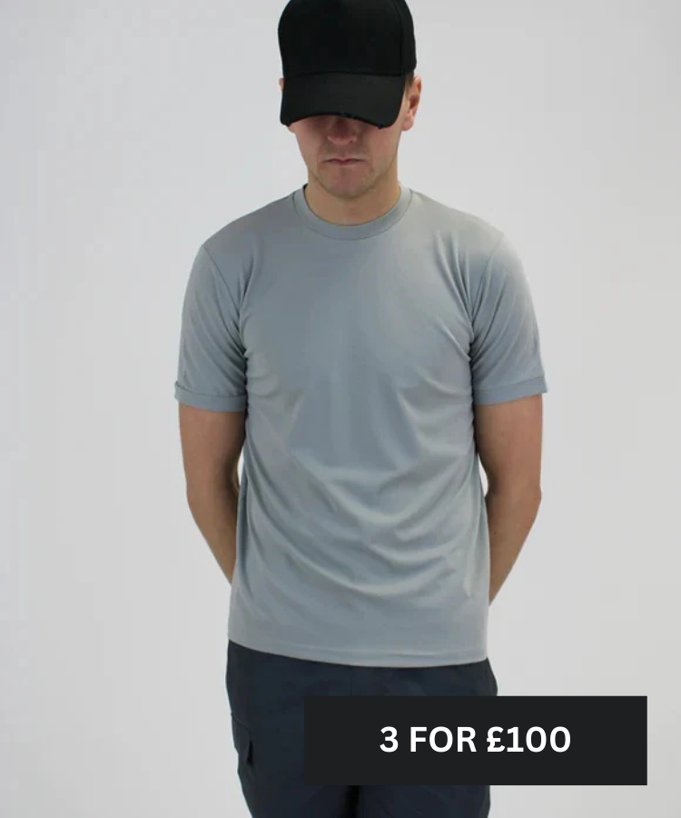 White Threads Plain Lightweight Premium T-Shirt - Light Grey